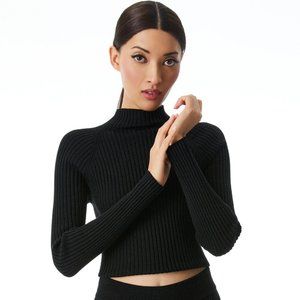 NWT Alice + Olivia Irena Mock Neck Rib Sweater - Sz XS